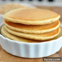 Golden brown whole wheat blender pancakes