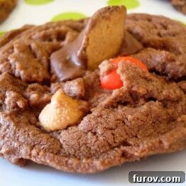 Loaded Peanut Butter Cup Chocolate Cookies recipe image