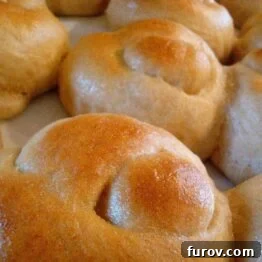 A close-up of a finished golden brown garlic knot, showcasing its fluffy texture.
