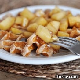 Warm Spiced Apple Waffles with Cinnamon Drizzle 5 Delicious Apple Cinnamon Waffles