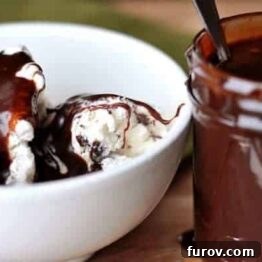 Homemade Hot Fudge Sauce in a small bowl