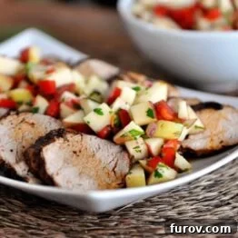 Cinnamon Chili Pork Tenderloin with Fresh Apple Salsa