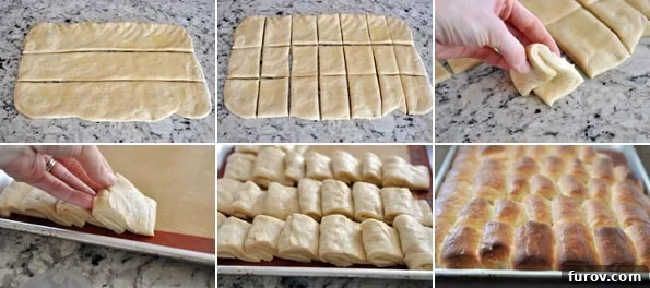 Cloud-Soft Parker House Rolls 5 Step-by-step pictures of how to make parker house rolls.