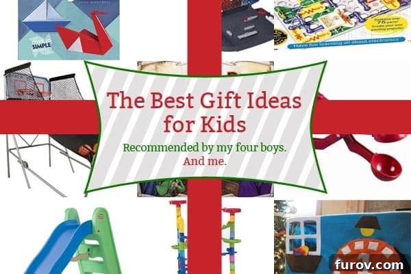 featured image kid gift guide, happy children playing with toys