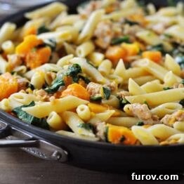 Skillet Butternut Squash and Penne Pasta
