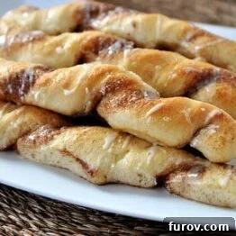 Cinnamon and Sugar Breadstick Twists