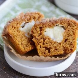 Delicious Pumpkin Cream Cheese Muffins