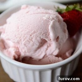 Fresh Strawberry Gelato in a bowl.