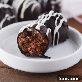 Spiced Gingerbread Chocolate Chip Cake Truffles 4 A festive image of Chocolate Chip Gingerbread Cake Truffles on a serving platter.