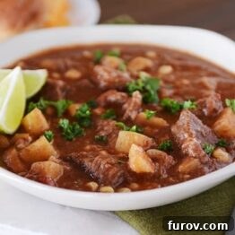 Slow Cooker Beef and Sweet Potato Stew with Corn and Chiles