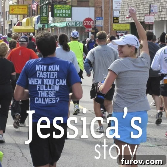 Two runners, a man and a woman, embracing the challenge of a long-distance race, embodying shared endurance and determination.