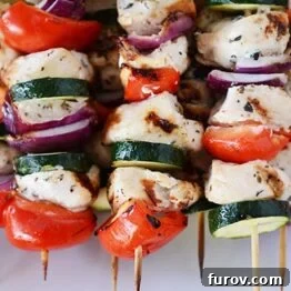 Zesty Greek Chicken Skewers with Cool Tzatziki 6 Grilled Greek Chicken Kebabs with Simple Tzatziki Sauce