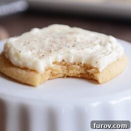 Eggnog Sugar Cookies on a white plate