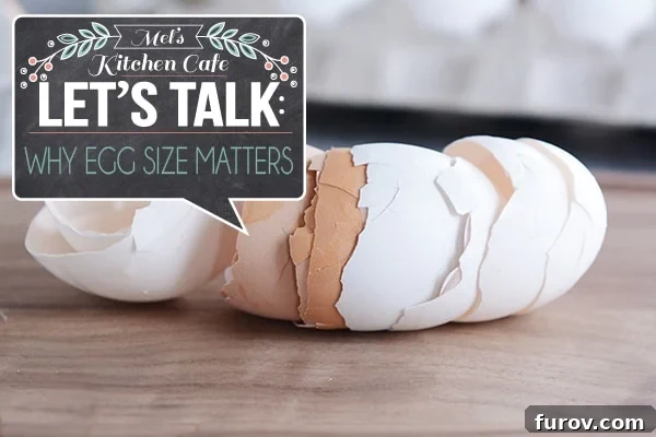 A collection of various egg shells lined up neatly, symbolizing the different sizes discussed in baking.
