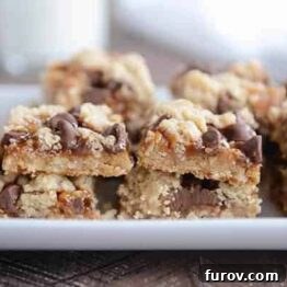 Chocolate Chip Caramel Cookie Bars