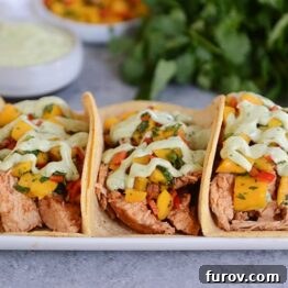 Chili Lime Tacos with Mango Salsa
