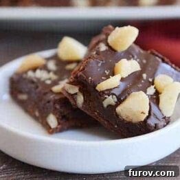 Hawaiian Brownies with Chocolate and Macadamia Nuts
