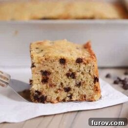 Whole Grain Banana Chocolate Chip Snack Cake