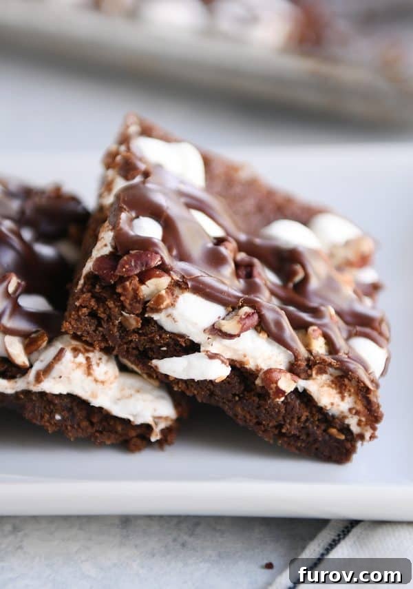 White tray of Mississippi Mud Bars side by side.