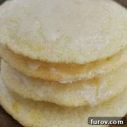 A gourmet buttermilk cookie, featuring its soft texture and delicate glaze.