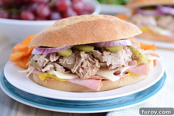 Effortless Entertaining Build Your Own Meals For Any Crowd Recipes and Tips 8 A delicious Cuban sandwich, with layers of roasted pork, ham, Swiss cheese, pickles, and mustard, pressed to perfection.