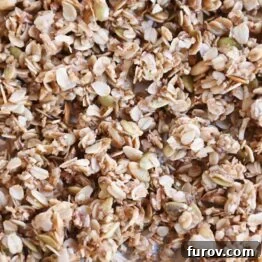 Sheet pan filled with brown butter pecan granola