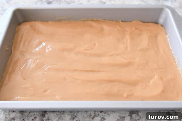 Homemade Dulce de Leche Caramel Shortbread Bars 11 Smooth layer of caramel spread on top of the shortbread crust.