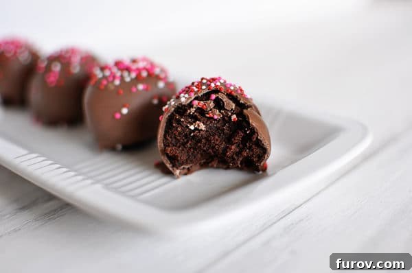 Delicious Brownie Batter Truffles, perfect for holiday gifts or parties.