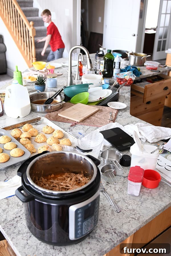 Family enjoying time at home