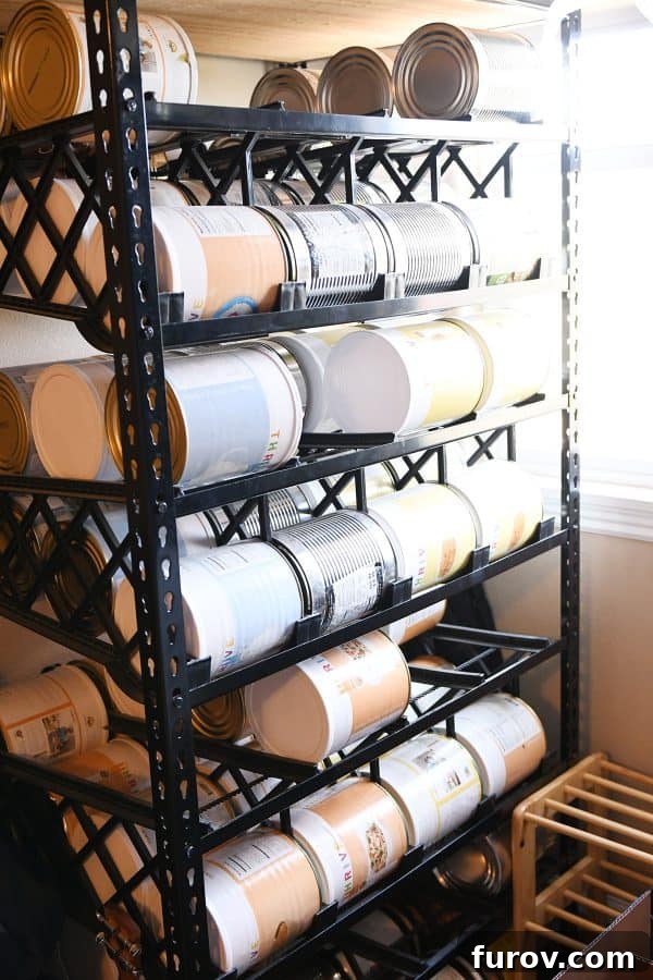 rolling shelf reliance shelves for food storage