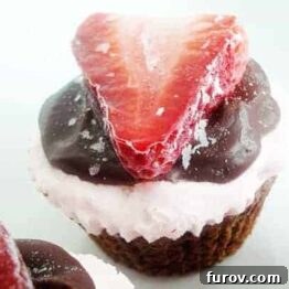 Strawberry Ice Cream Brownie Cupcakes