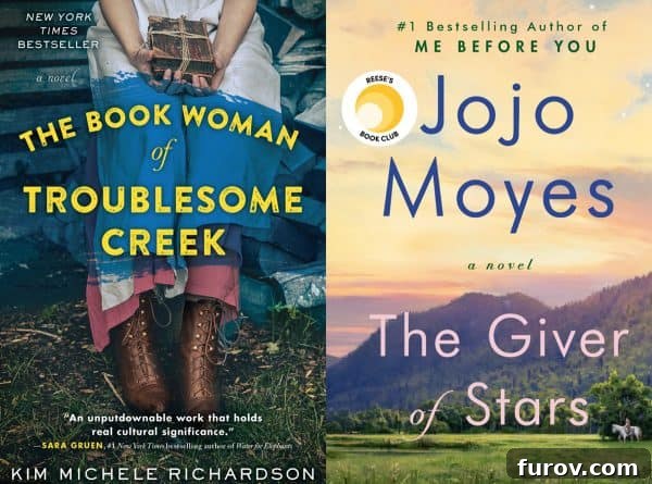 Book covers of The Book Woman of Troublesome Creek and Giver of the Stars, both historical fiction novels