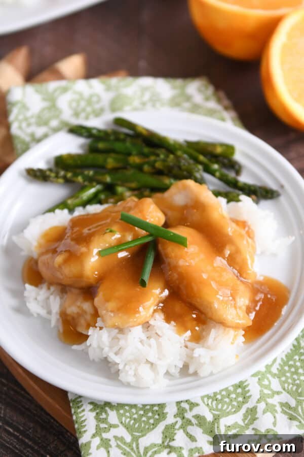 A seemingly promising orange chicken dish that unfortunately turned out disappointing.