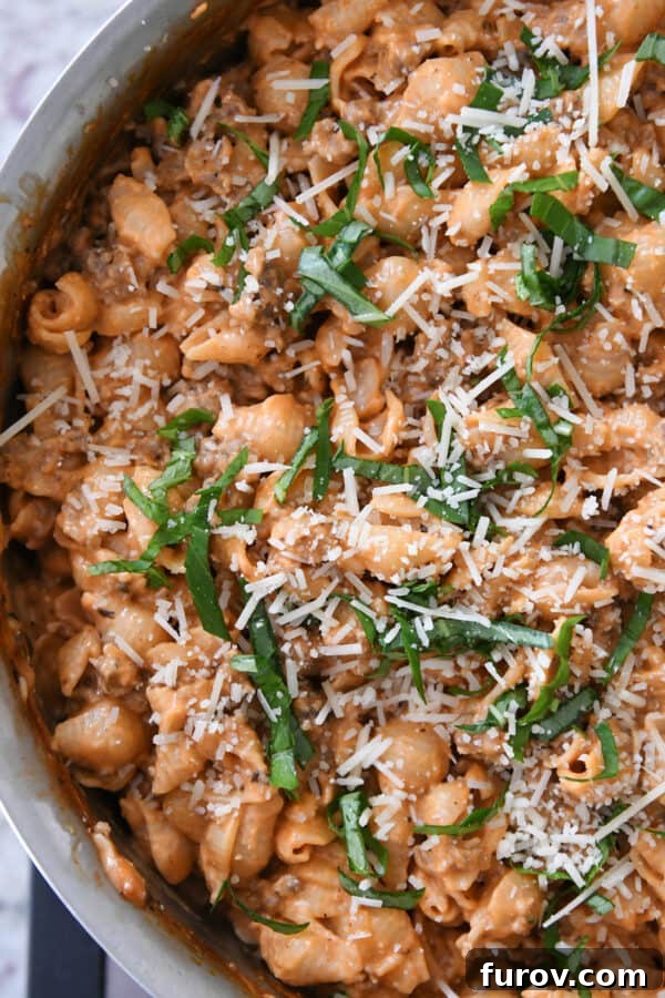 A skillet pasta dish, promised to be quick and delicious, but was reportedly terrible due to substitutions.