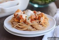 Cheesy Pesto Marinara Chicken Bake