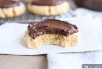 Soft Peanut Butter Drop Sugar Cookies with Chocolate Frosting