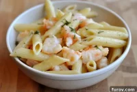 Golden Garlic Butter Shrimp Penne