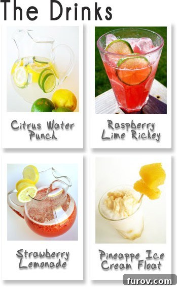Refreshing BBQ Drink Recipes Collage for Menu Planning