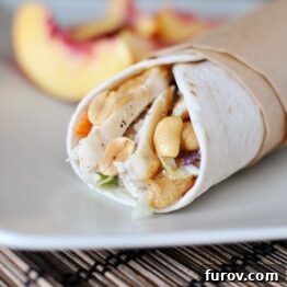 Thai Chicken Wraps with Peanut Sauce