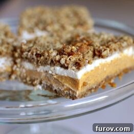 Pumpkin Crumble Cheesecake Bars