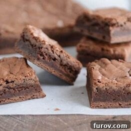 Delicious fudgy chocolate brownies