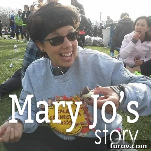 Mary Jo's Journey 2 Mary Jo, the inspiring author behind "Run and Smile" blog, beaming with an infectious smile.