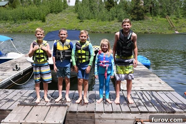 Kids playing outside in summer