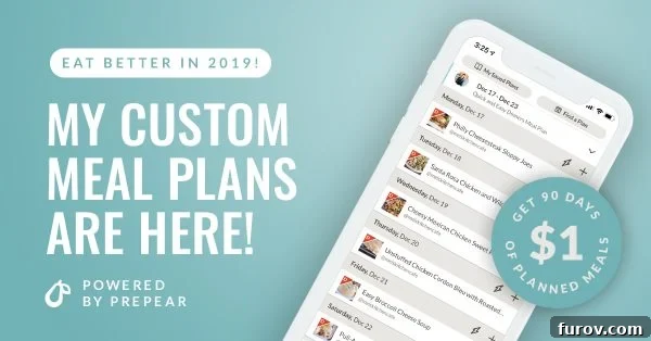 Effortless Menu Planning Starts Today 3 A smartphone screen displaying a Prepear app interface with various meal plans and recipe options.