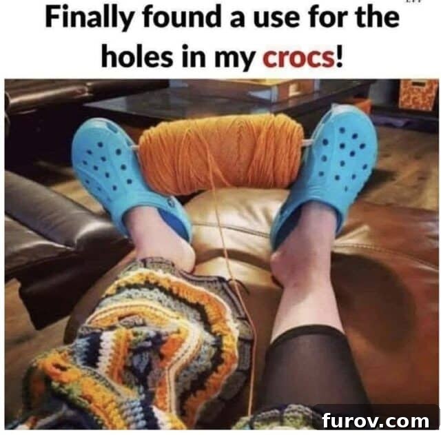 Friday Musings 8 A humorous meme about the polarizing nature of Crocs footwear, often sparking debate.
