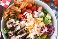 Loaded Burger Bowl with Signature House Sauce