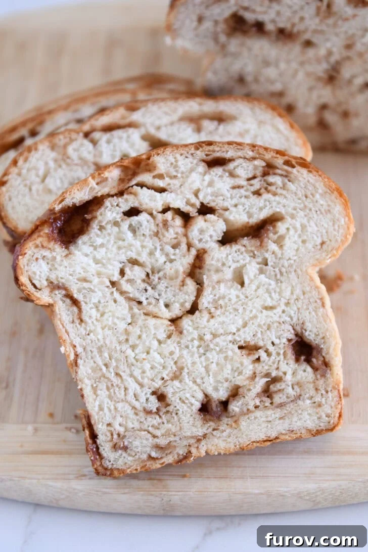 Cinnamon burst bread made with homemade cinnamon baking chips.