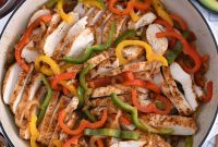 Sizzling Chicken Fajitas with Peppers and Onions